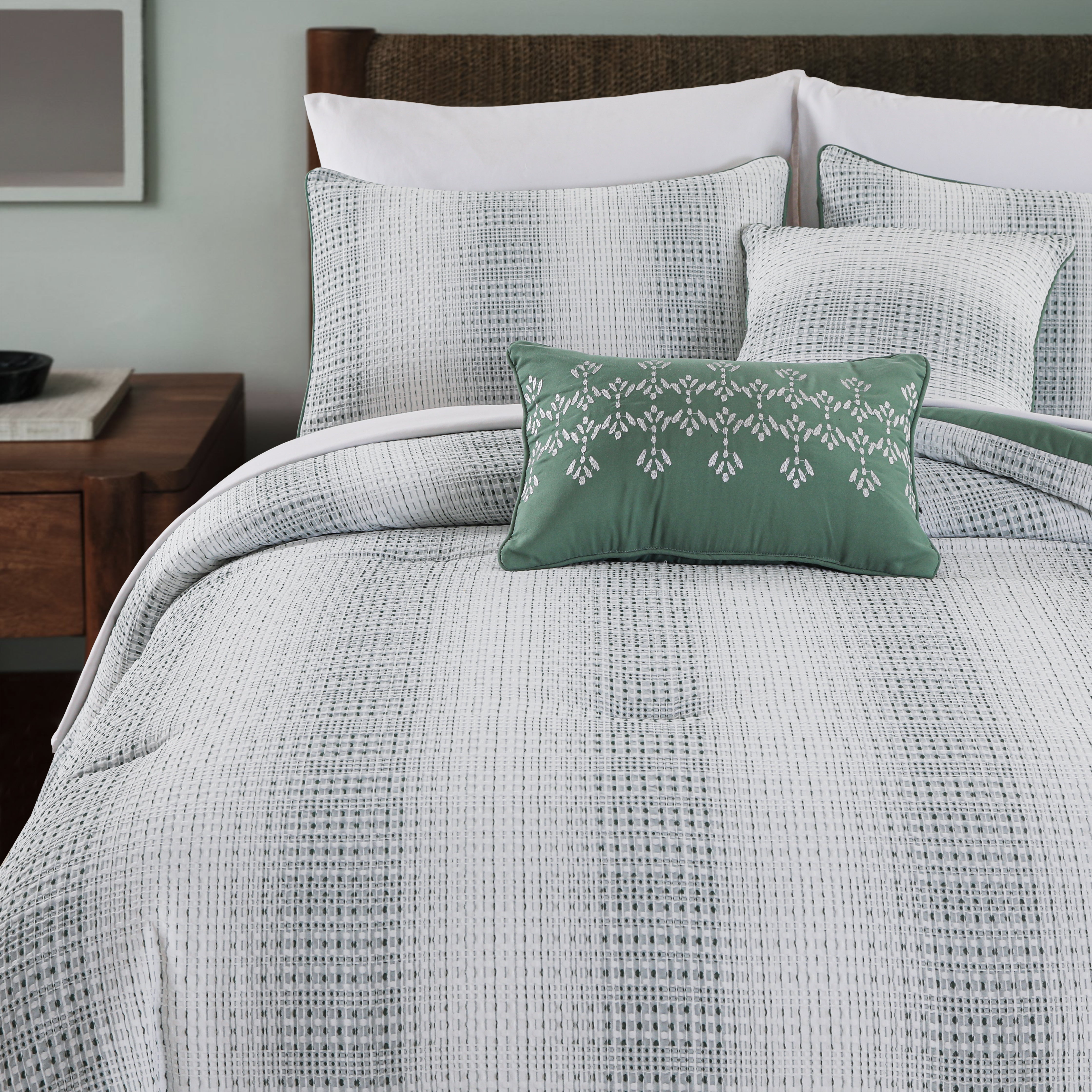 WAFFLE STRIPE COMFORTER SET
