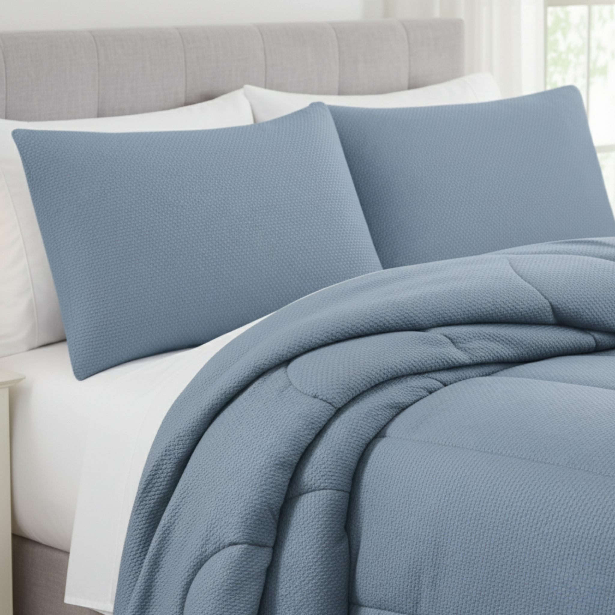 DIMENSIONAL DIAMOND TEXTURE COMFORTER SET