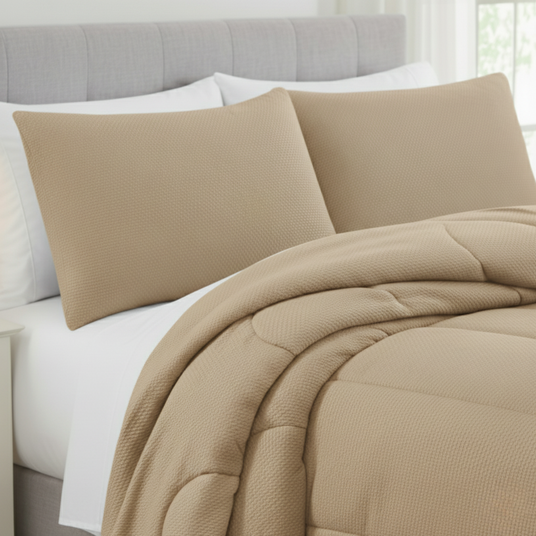 DIMENSIONAL DIAMOND TEXTURE COMFORTER SET