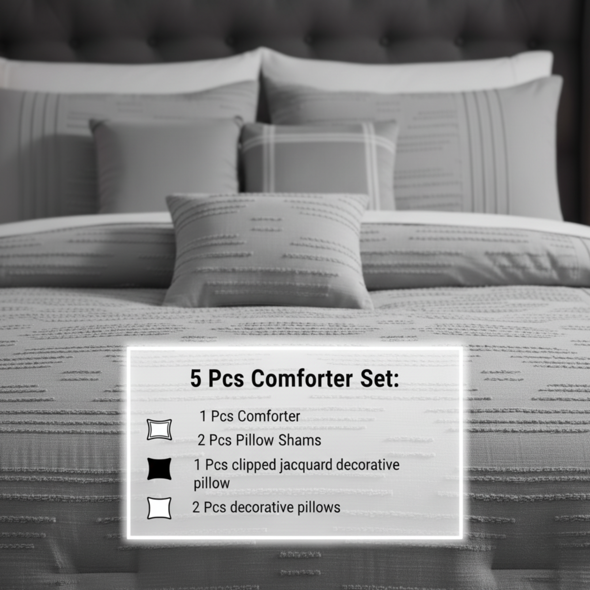 MODERN TEXTURED COMFORTER 6-PIECE SET