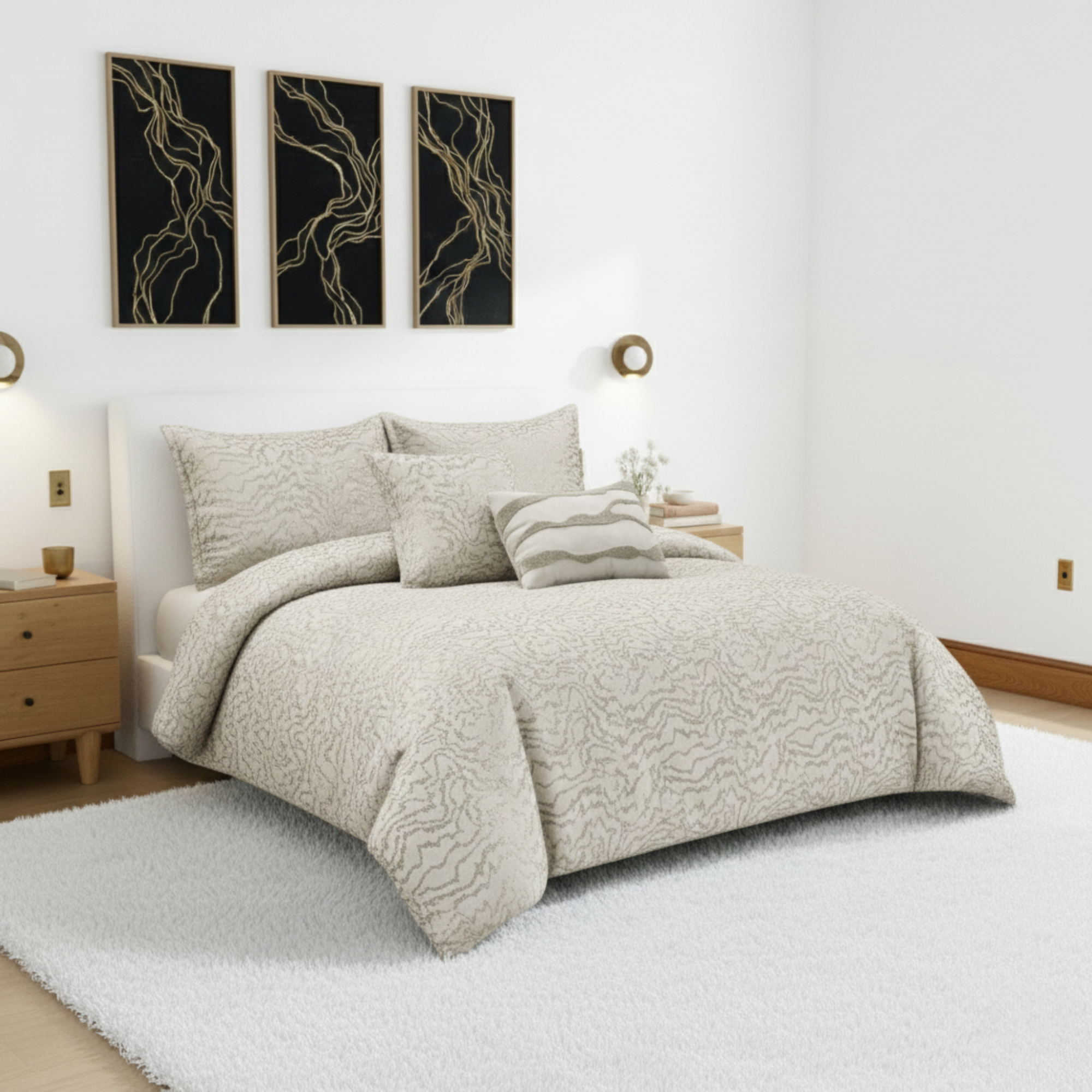ZEBRA STRIPE DOWN ALTERNATIVE COMFORTER