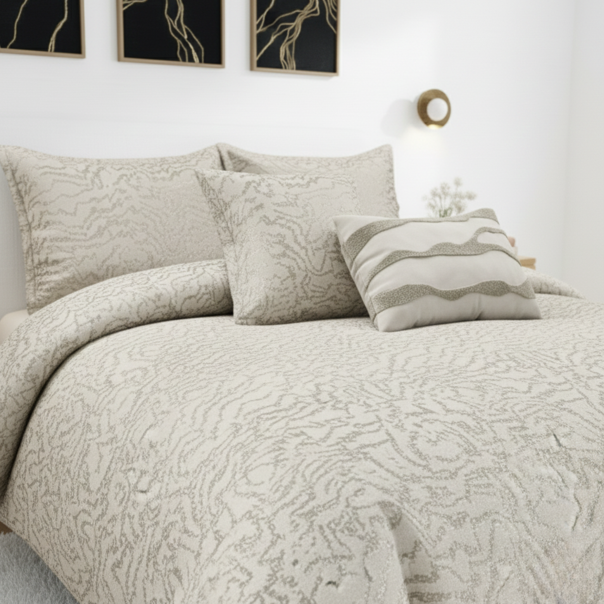 ZEBRA STRIPE DOWN ALTERNATIVE COMFORTER