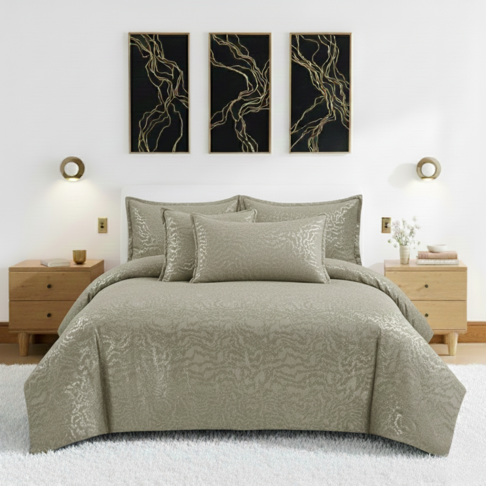ZEBRA STRIPE DOWN ALTERNATIVE COMFORTER