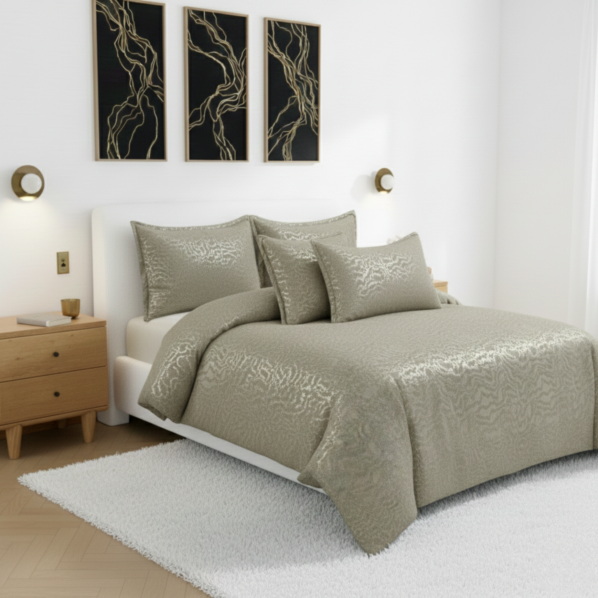 ZEBRA STRIPE DOWN ALTERNATIVE COMFORTER