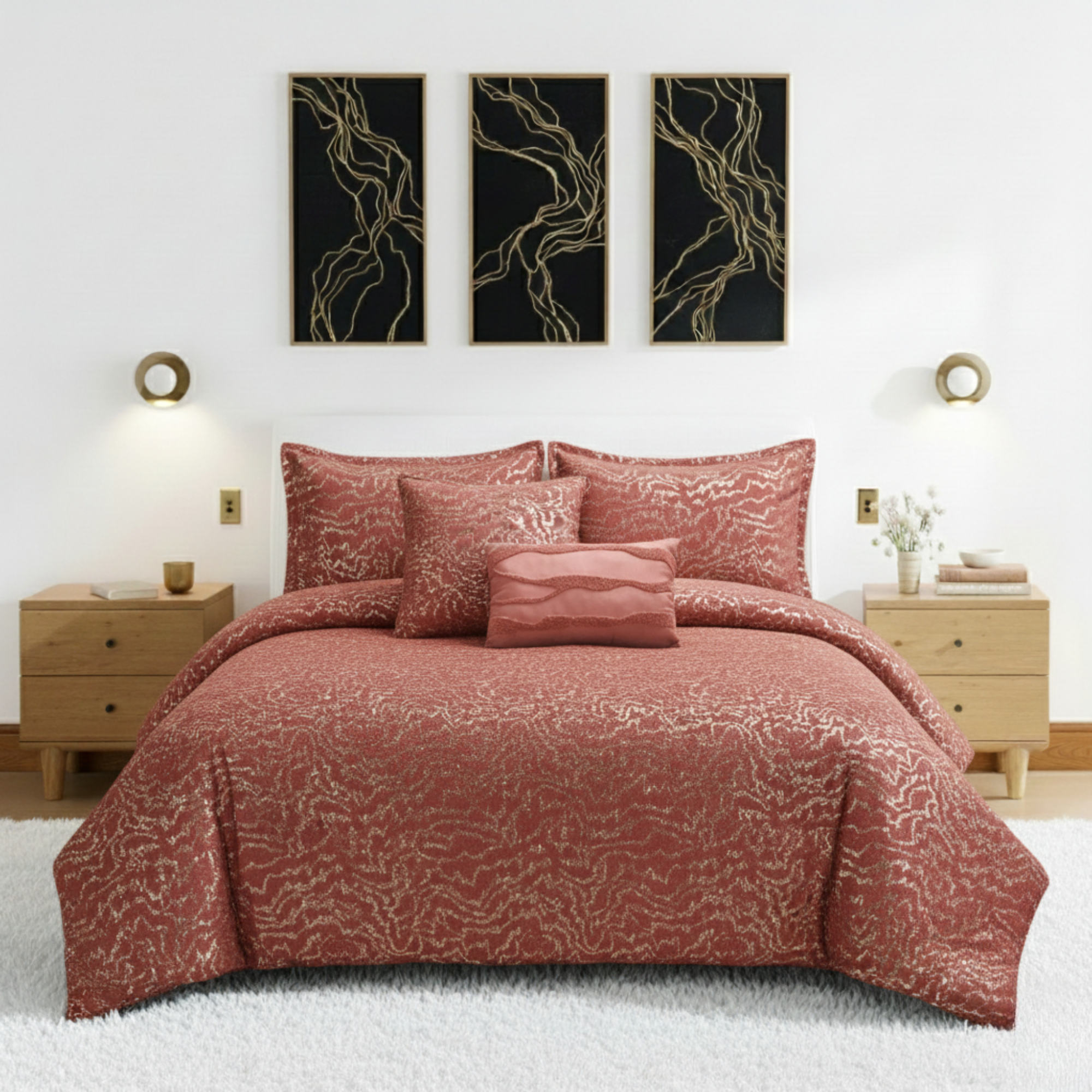 ZEBRA STRIPE DOWN ALTERNATIVE COMFORTER