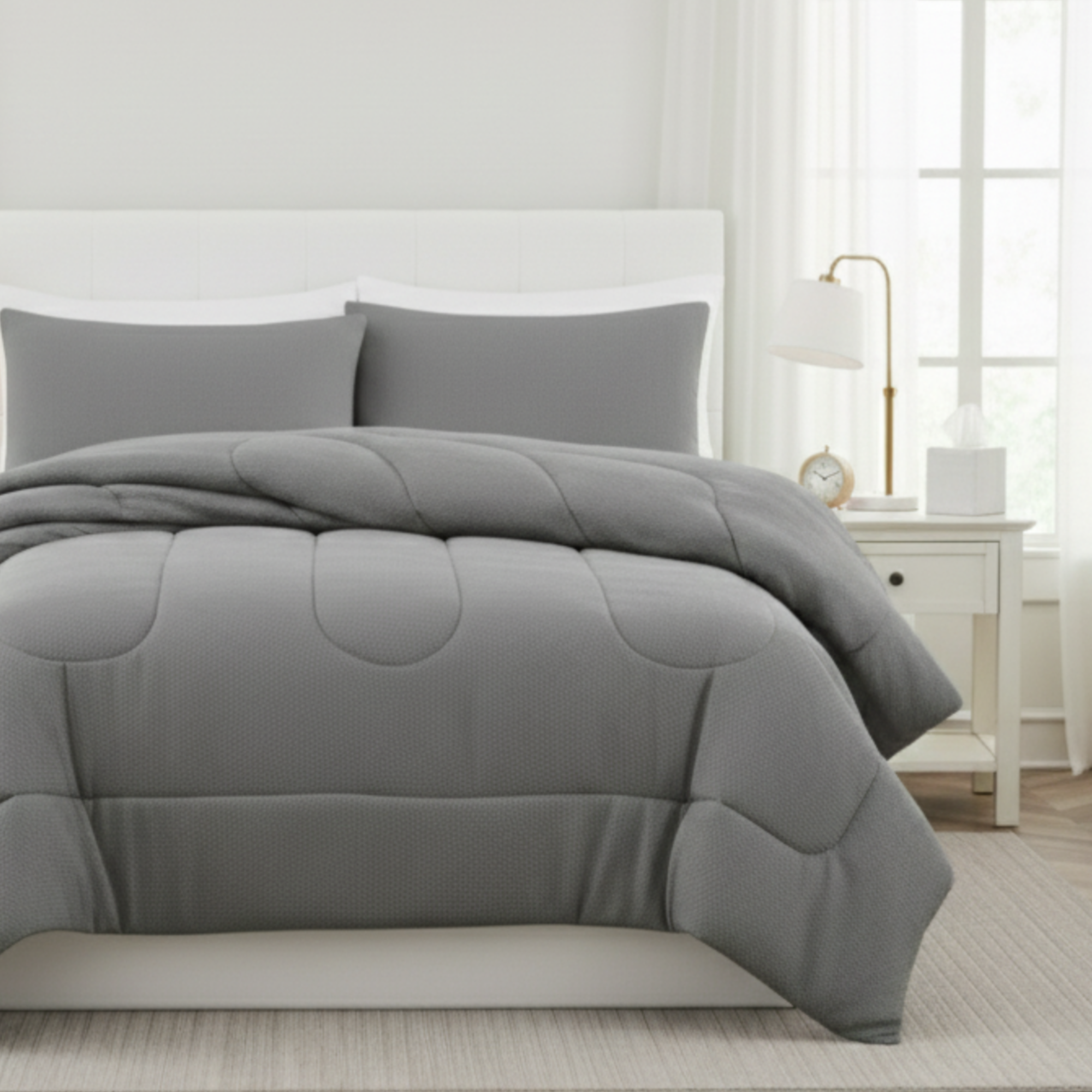 DIMENSIONAL DIAMOND TEXTURE COMFORTER SET