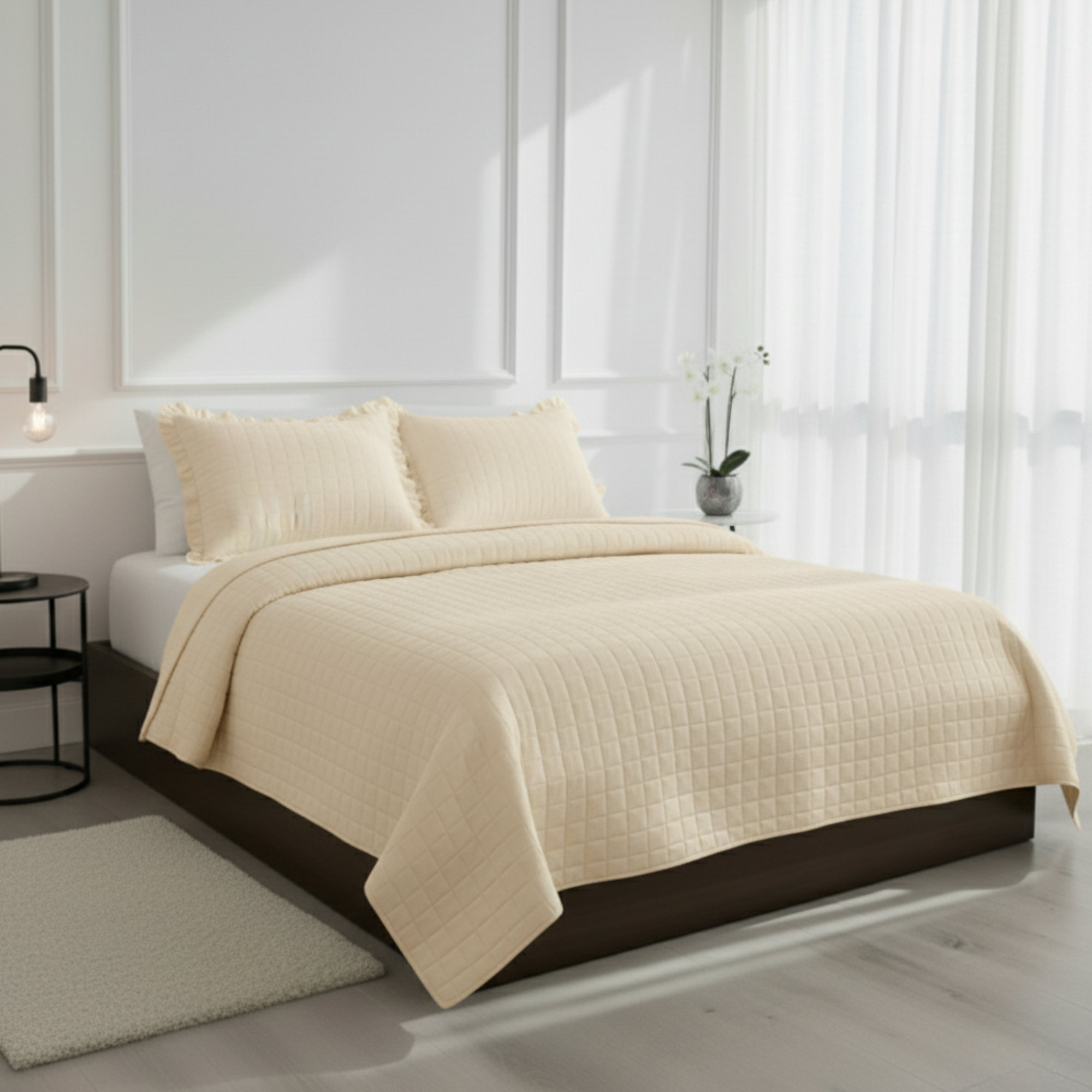 BOX TEXTURED QUILT BEDDING SET