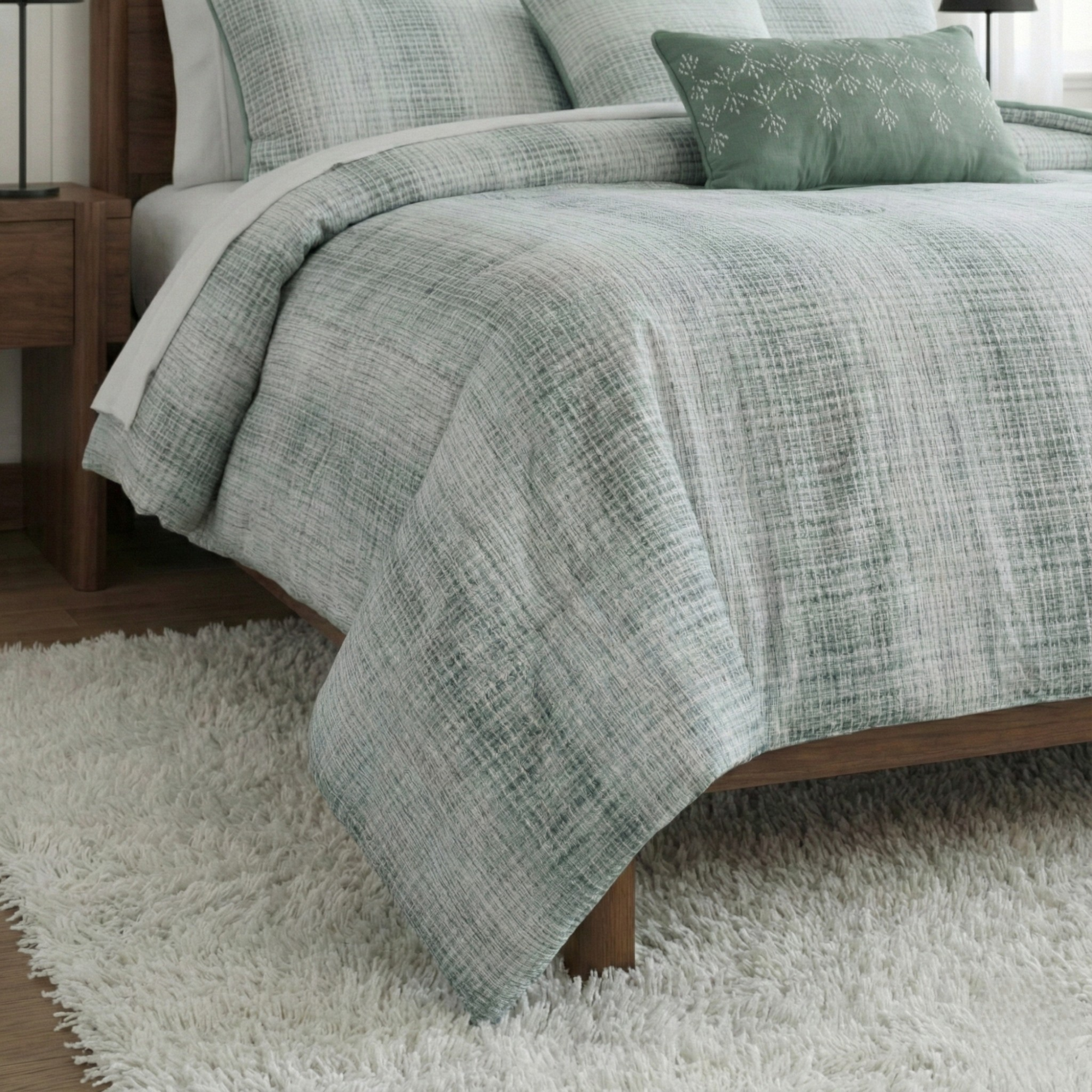 WAFFLE STRIPE COMFORTER SET