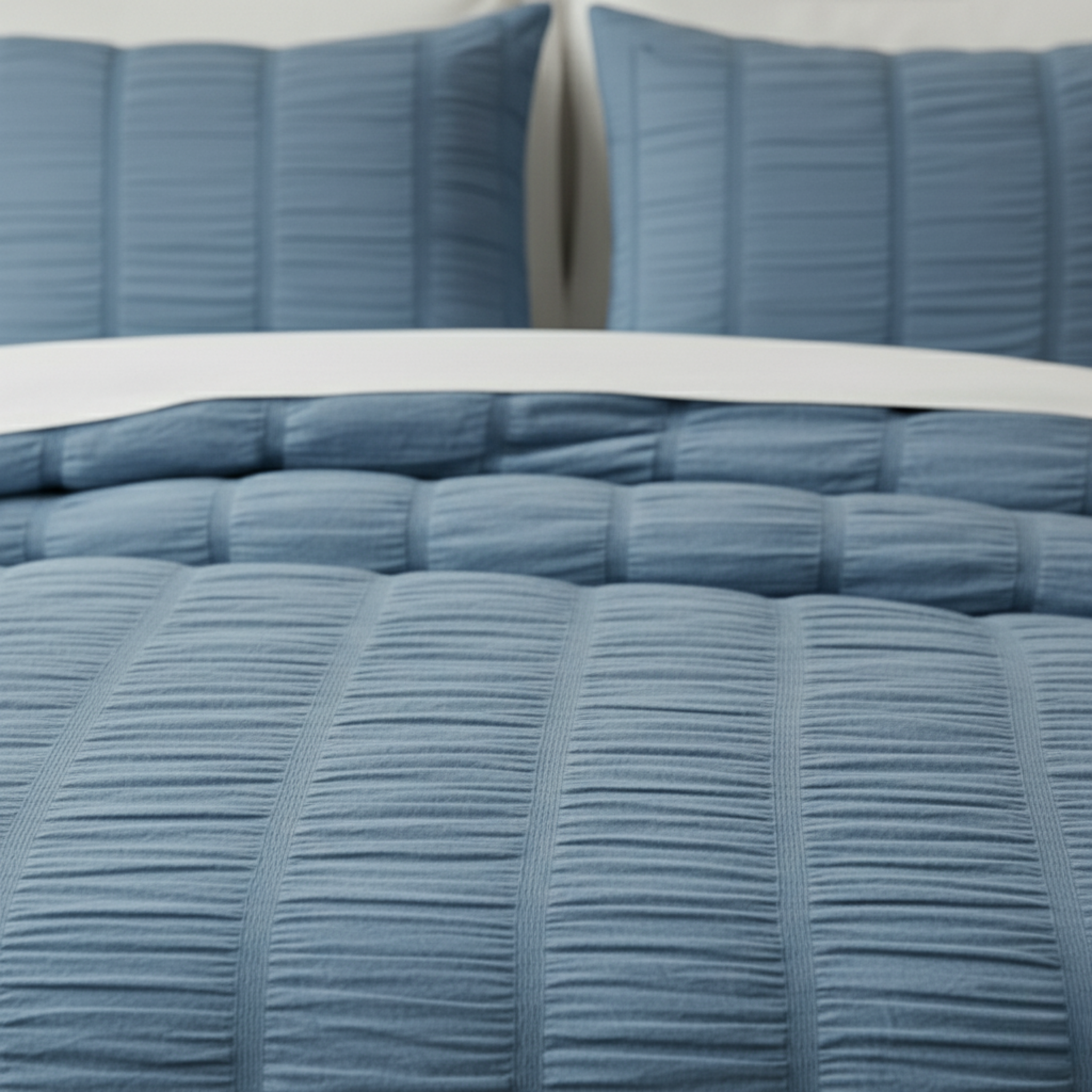 SEERSUCKER CRINKLE TEXTURED COMFORTER SET